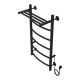 Полотенцесушитель электрический AZARIO VERONA AZ04848PB 400/800 5 секций, с полкой, тен справа, черный
