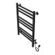 Полотенцесушитель электрический AZARIO ANCONA AZ71858B 500/800 квадрат, 9 секций, диммер справа, черный