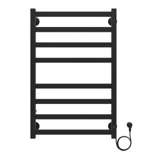 Полотенцесушитель электрический AZARIO PALERMO AZ83858B 500/800 квадрат, 8 секций, тен справа, черный