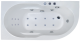Гидромассажная ванна Royal Bath Azur De Luxe 150x80см левая белый RB614201DL-L