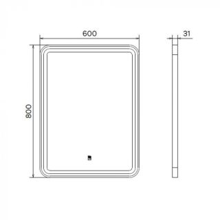 Зеркало Comforty Ситара-60 00-00017883 черный матовый