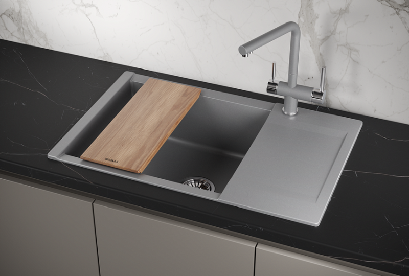 Мойка кухонная Granula 7807, АЛЮМИНИУМ