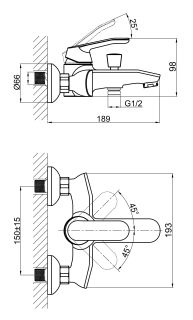 Смеситель для ванны DQ Venice Rialto (DA1063201)