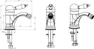 Смеситель для биде Boheme Brillante Ripresa хром 346