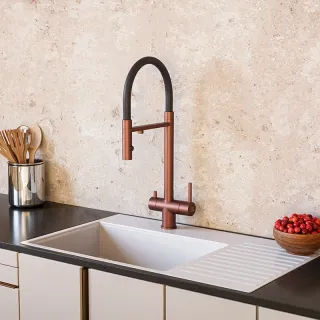 Смеситель для кухни DQ DA1462502Rose розовое золото