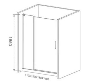 Душевая дверь Good Door Pandora WTW-140-C-CH стекло прозрачное