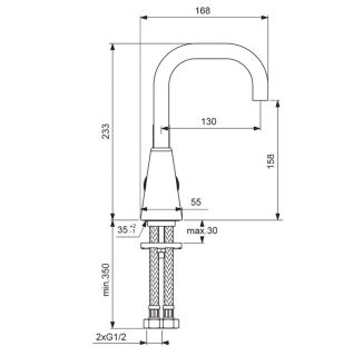 Смеситель Vidima Uno BA235AA для раковины