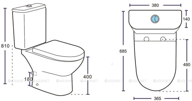 Бачок для унитаза Aquanet Ray-C-1 326012