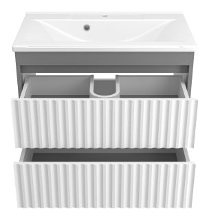 Подвесная тумба под раковину Brevita Balaton BAL-06075-01-012Я 75см белый/серый