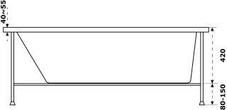 Акриловая ванна Azario Бали БАВ0004 170х75