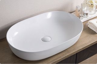 Раковина накладная BelBagno 61см белая BB1348