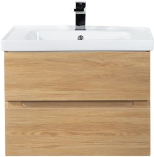 Подвесная тумба под раковину Art&Max Techno 70см дуб мадейра янтарь AM-Techno-700-2C-SO-LW674