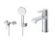 Комплект смесителей для ванной комнаты BelBagno AURORA-ESDM/LVM-CRM хром