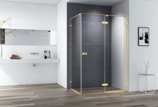 Душевой уголок Cezares Bellagio 120x90см брашированное золото BELLAGIO-AH-1-120/90-C-BORO