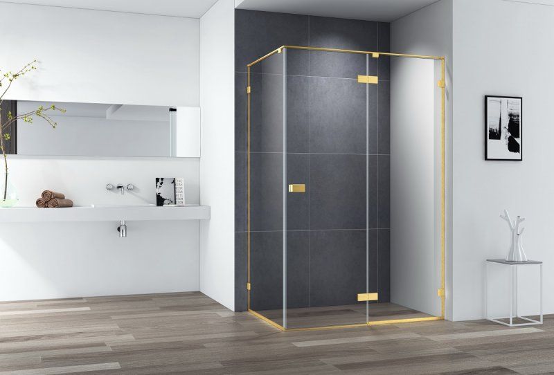 Душевой уголок Cezares Bellagio 120x100см брашированное золото BELLAGIO-AH-1-120/100-C-BORO