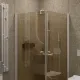 Душевой уголок на монопетле by Deonria U-80-79-6-BR-T 80x79см белый/бронза