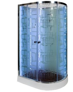 Душевая кабина Deto ЕМ1512 L N LED 120х80х208 см