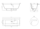 Ванна из искусственного камня Salini Orlanda Axis S-Sense 103211MRF 190x80см RAL полностью