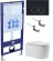 Комплект SET AQUATEK МИЯ-020 4в1 унитаз с инсталляцией кнопкой и сиденьем