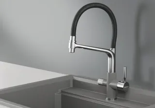 Смеситель для кухни Granula 0075, АЛЮМИНИУМ хром