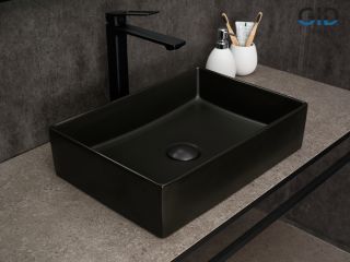 Раковина Gid Bm1204 53360 накладная черная матовая 45x32x11
