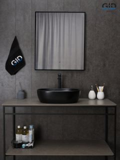 Раковина Gid Bm9026b 53370 накладная черная матовая 48x35x13.5