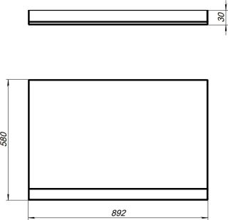 Боковая панель для ванны Aquanet Palma 177495 L 90 см