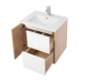 Тумба под раковину Акватон Бостон 60см белый/дуб эврика 1A252501BN010