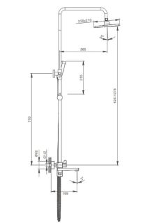 Душевая стойка Splenka S02.24 хром