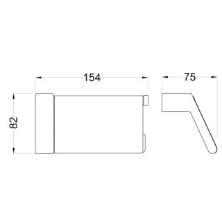 Бумагодержатель Timo Torne 43042/03 чёрный матовый