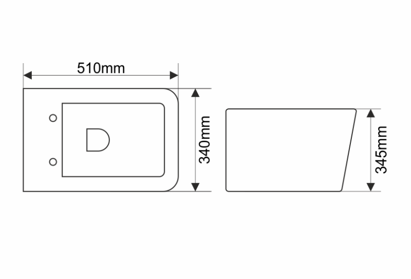 Подвесной унитаз Melana MLN-310304 безободковый белый
