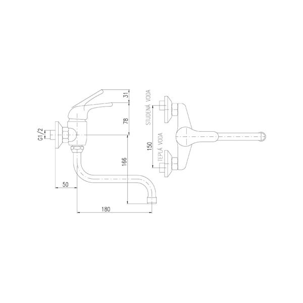 Смеситель для раковины Rav Slezak Seina Junior SAJ001.5/21 желтый красный синий