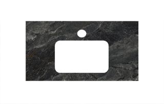 Kerama Marazzi Спец.декораивное изделие для раковин, встраиваемых сверху 120 см Риальто темный серый лаппаированный