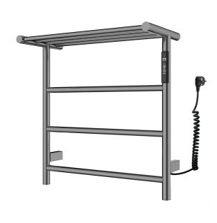 Полотенцесушитель электрический Wonzon & Woghand Bonn WW-AL402-GM с полкой 47x50 см тёмный графит