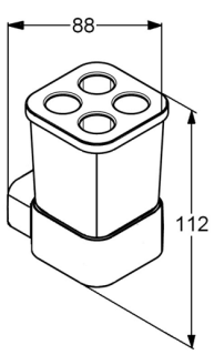 Стакан Kludi E2 хром 4998205