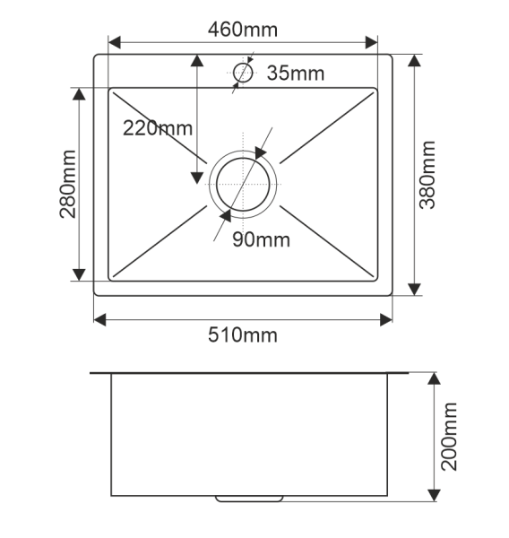 Мойка H5138BF Melana ProfLine 3,0/200 графит
