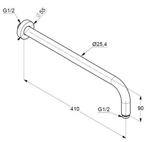 Кронштейн для верхнего душа Kludi A-QA белый/хром 6651491-00
