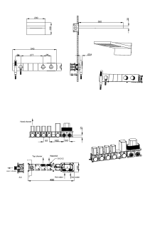 Душевой комплект Boheme Zodiac 133-G с термостатом золото