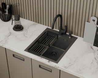 Кухонная мойка DQ DQS415006 41см графит