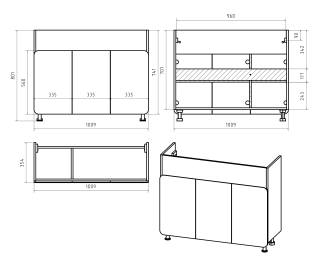 Напольная тумба под раковину Misty Чегет 105см белый