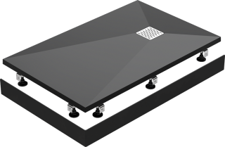 Экран Good Door Stella ЧЕРНЫЙ 1000x900