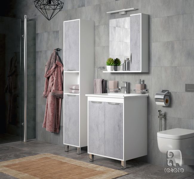 Тумба под раковину Corozo Чикаго 65см бетон SD-00000325