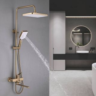 Душевая стойка Shevanik S6136G золотой сатин