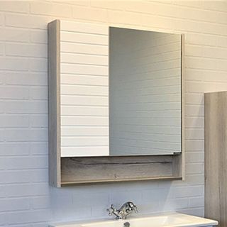 Comforty Зеркало Клеон 75 см белый/дуб дымчатый 00-00004755