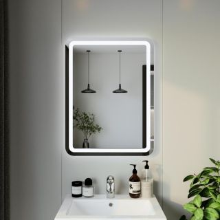 Зеркало с подсветкой Бриклаер Эстель-1 4627125414213 60 см кнопочный выключатель