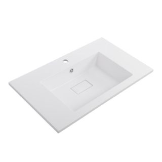 Раковина из искусственного мрамора 80 см CEZARES CZR-800/480-LV-MR-PRS белый