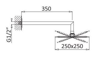 Верхний душ Cezares CEZARES CZR-B-TDD-30-NOP черный матовый