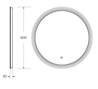Зеркало с подсветкой CEZARES CZR-SPC-ECO-600-LED-TCH