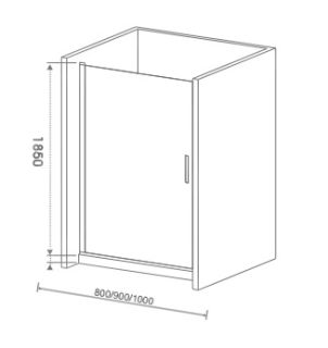 Душевая дверь в нишу Good Door Pandora DR90 стекло прозрачное