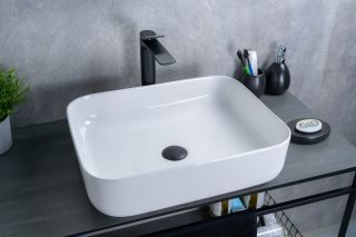 Раковина Gid D1304 51197 накладная белая 50x39x13